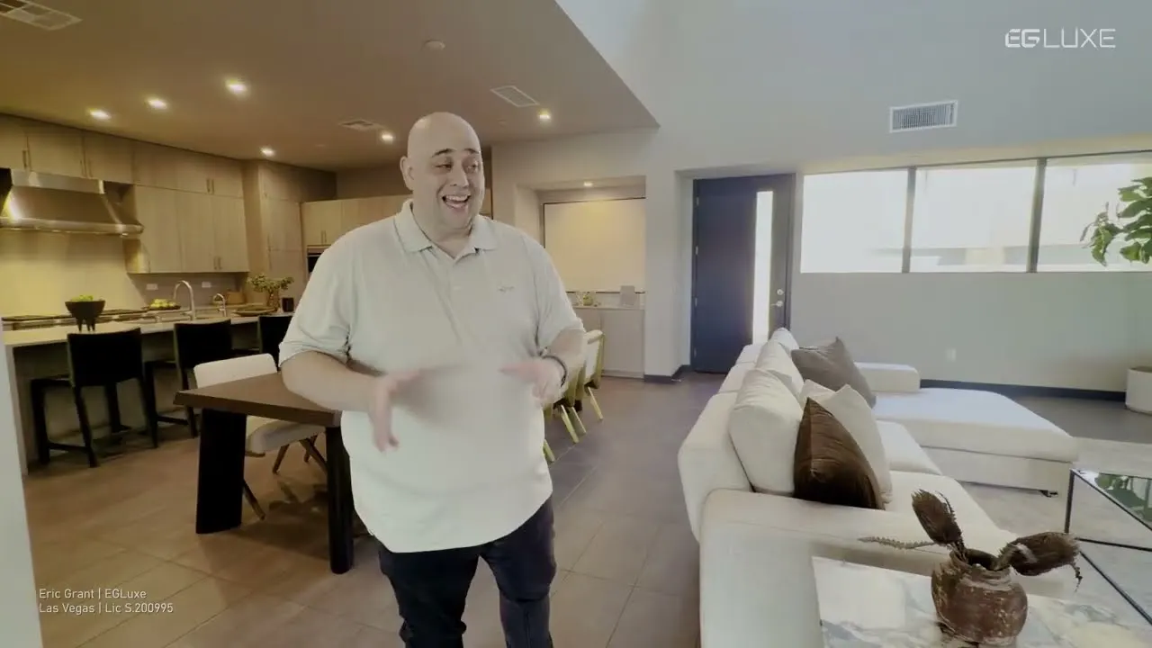 Eric Grant inside a new construction home in Las Vegas